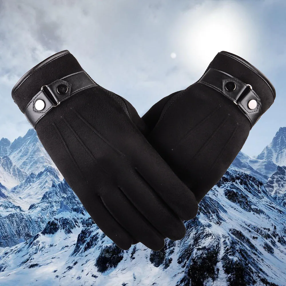 Новые мужские зимние теплые перчатки Ретро утолщенные из искусственной кожи мотоциклетные лыжные Зимние перчатки для сноуборда Guantes Luvas De Inverno 1