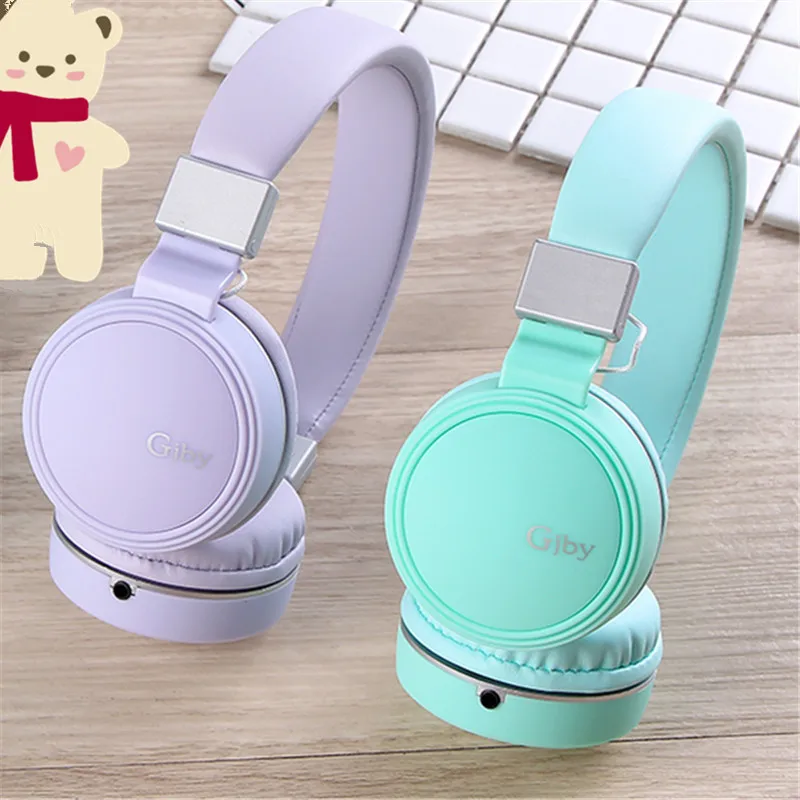 Luxury Beautiful Headband Stereo Headphones w/ Microphone Portable
