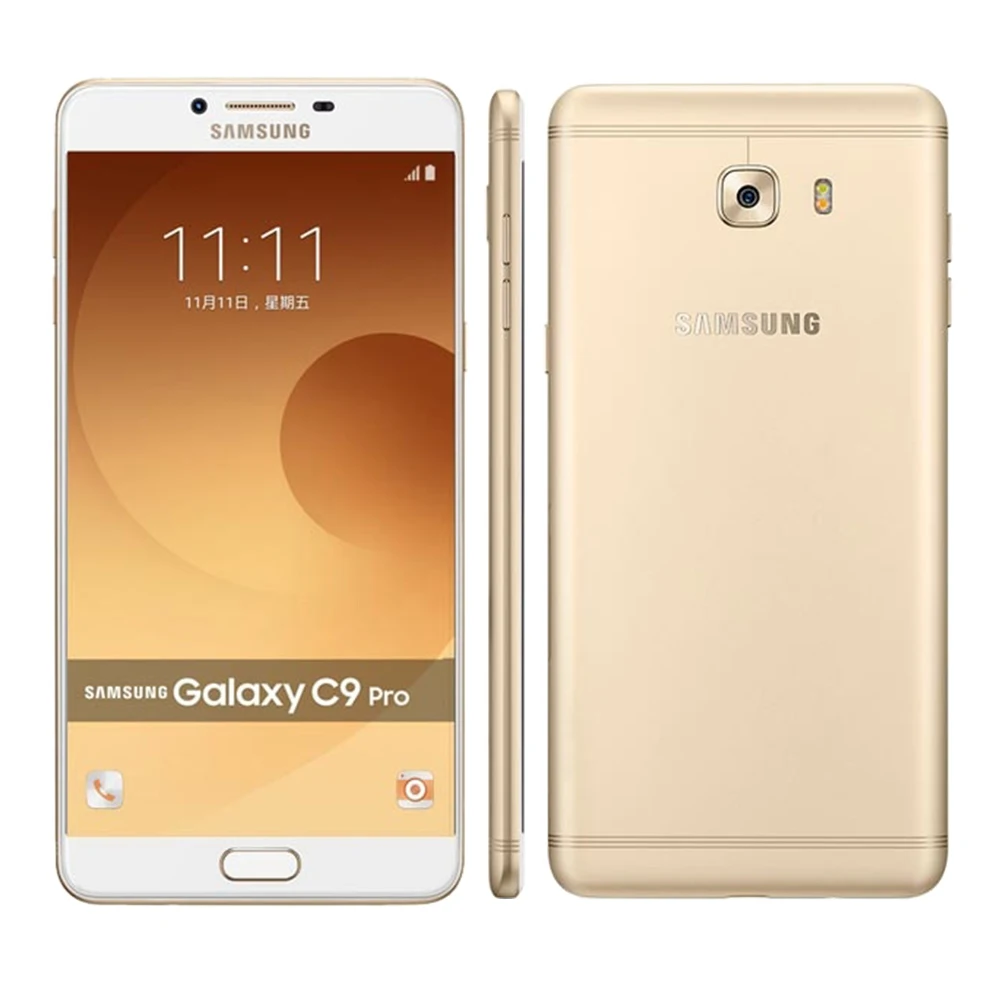 Оригинальный разблокированный смартфон Samsung Galaxy C9 Pro 6 0 дюйма ГБ ОЗУ 64 LTE 4G камера 16