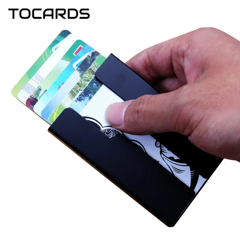 Metal Credit Card Holder Male Alloy ID Business Cards Holders Alloy