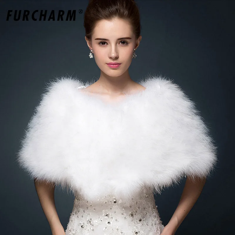 ostrich feathers Women Winter shawls and wraps 100% natural turkey