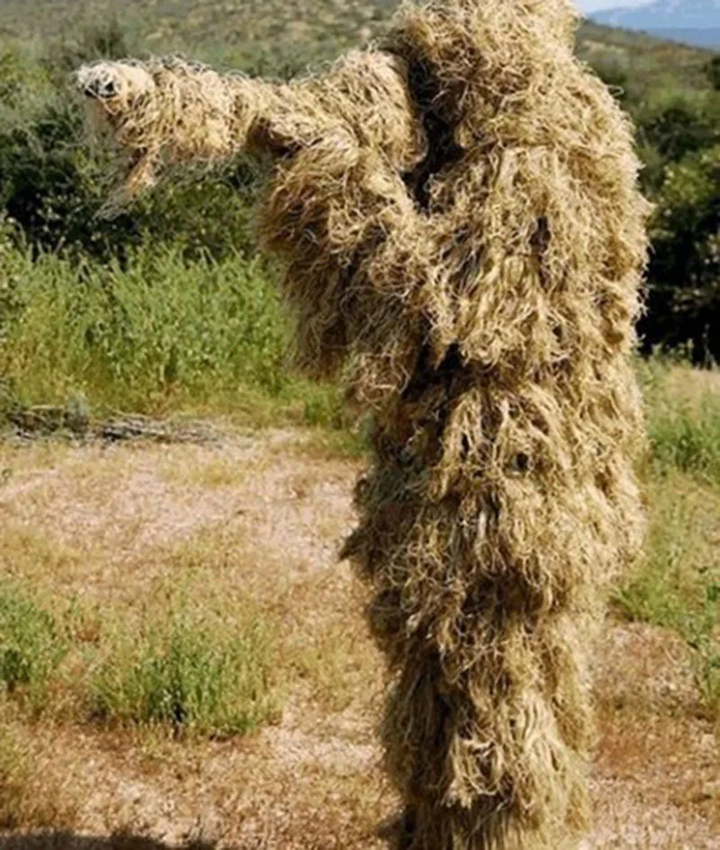 The latest Dry Grass type Desert Ghillie Camouflage Suit Camo CS