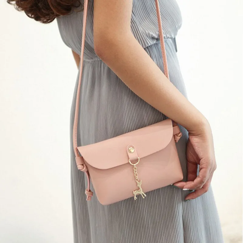 

Crossbody Bags For Women 2018 Hot Sale Ladies Korean Style Women Mini Shoulder Bag Female Pink Envelope Messenger Bag Deer Girls