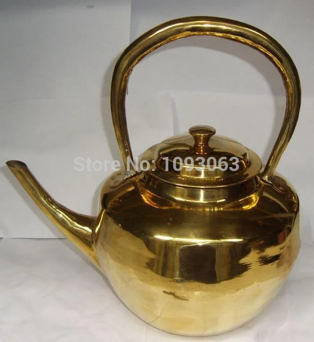 Pure Copper Kettle Pot Large Yellow Golden Home Kitchenin Water