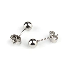 10 шт./лот высокое качество Медицинская нержавеющая сталь украшение для пирсинга, гвоздик серьги для Для женщин с 3/4/5/6/8 мм шар F2259