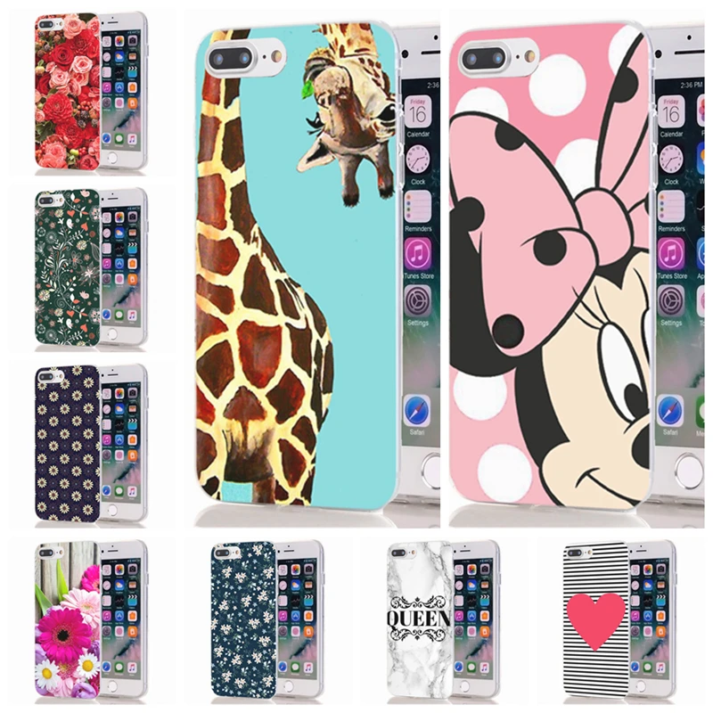 For iPhone 6 7 8 4.7&quot X Plus plus 5.5&quot Fashion Cartoon Lovers Mickey Mouse Minnie cover soft TPU case B800 |