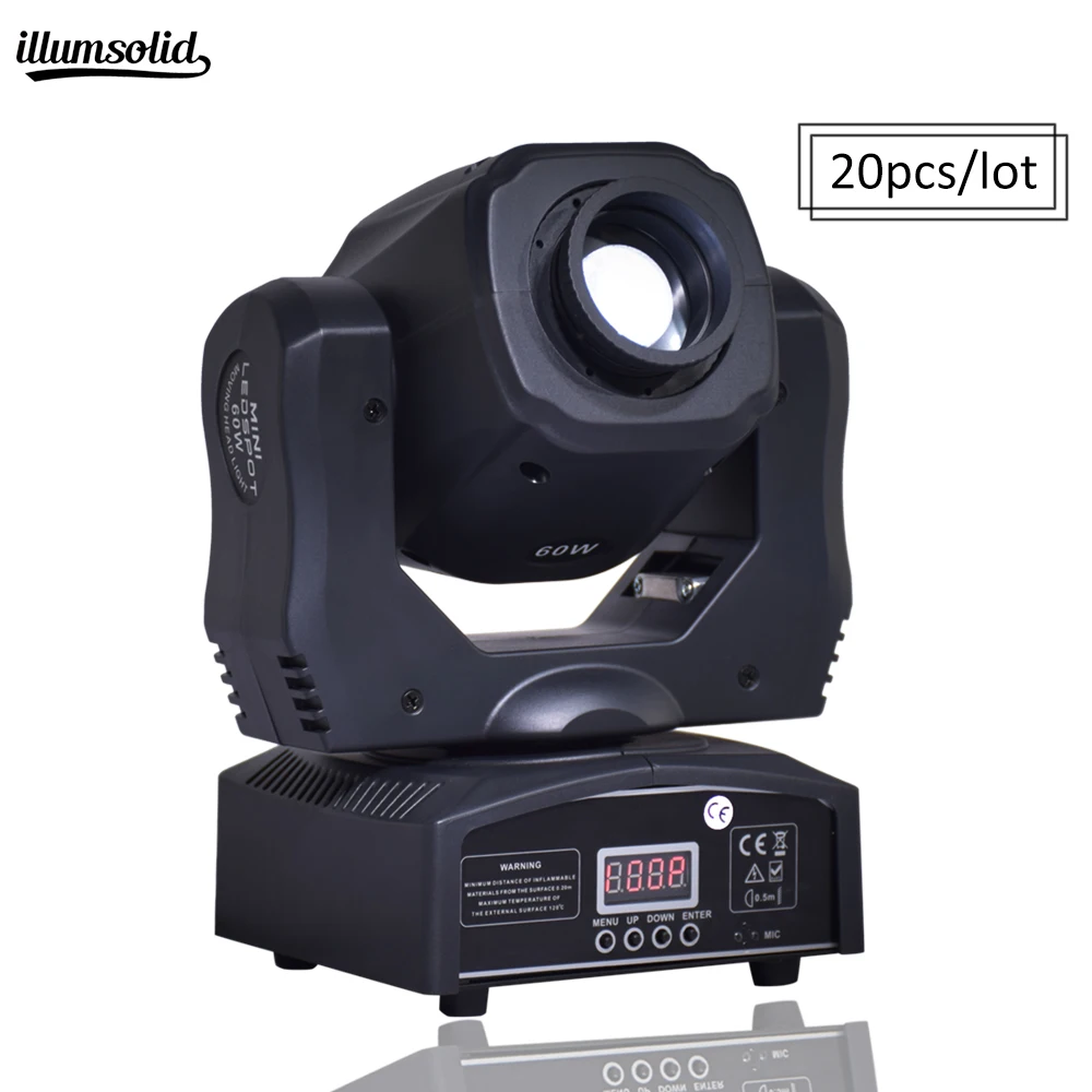 

mini 60w gobo moving head stage light dmx512 led Disc light dj light Party light 20pcs/lot