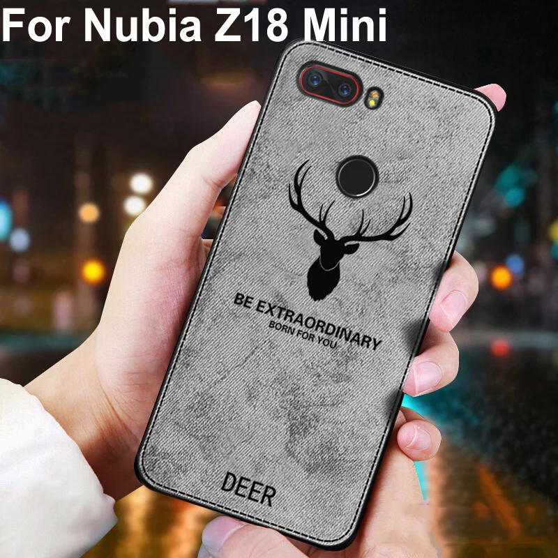 

For Nubia Z18 Mini NX611 Case Soft phone case For Nubia Z18mini z 18 mini Protection Back Cover Cloth + TPU phone shell coque