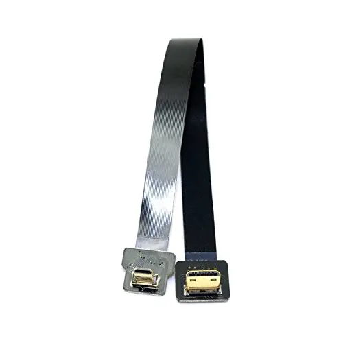 90 градусов вниз угловой FPV Micro HDMI Male to Mini HDMI FPC плоский кабель для GOPRO аэрофотосъемка 20 см