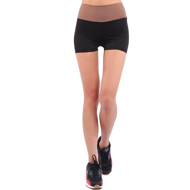 Фитнес шорты для бега женские с высокой талией однотонные спортивные шорты для тренировок тонкие спортивные шорты для занятий спортом - Цвет: 1