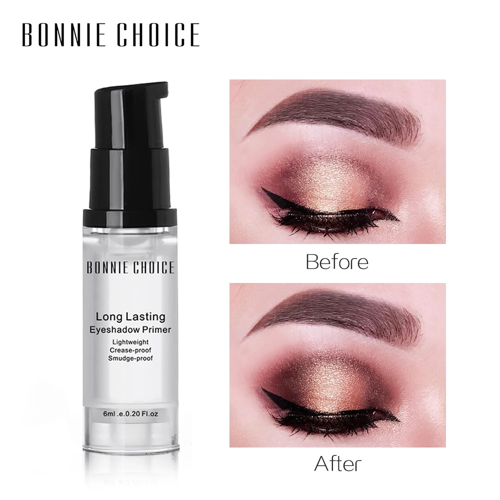 

BONNIE CHOICE Face Base Primer Liquid Smooth Fine Lines Oil-control Eye Primer Eye Shadow Foundation Facial Makeup Cream 6ml