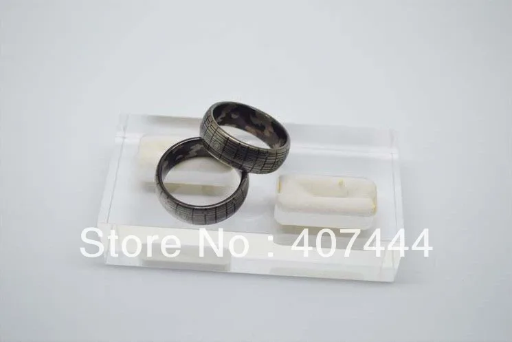 10 шт/партия США E& C Ювелирные изделия Уникальные 8 мм новые черные вольфрамовые кольца поверхность и внутри Выгравированные мужские кольца