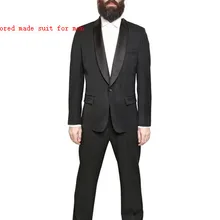 Мужской костюм, сшитый по индивидуальному заказу, тонкий, на одной пуговице, черный, на одной пуговице, для выпускного бала, Bestman, для шафера на выпускной, костюмы для мужчин, Свадебные костюмы(пиджак+ брюки+ галстук