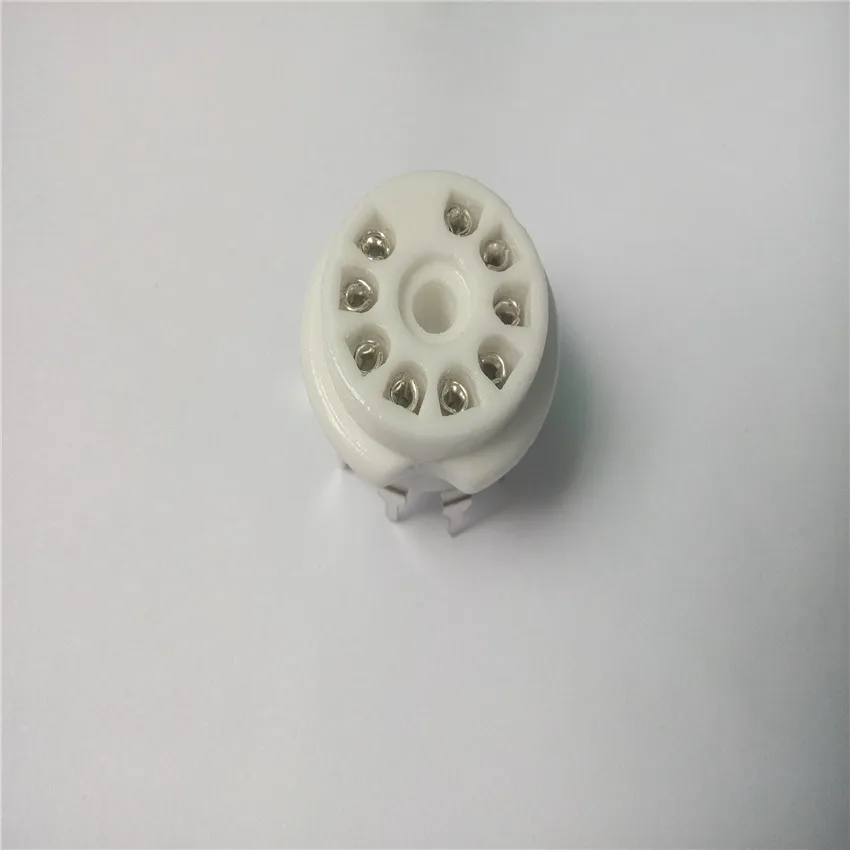 

12pcs ceramic tube socket Small 9 pin tube socket GZC9-B Silver foot for 12AX7 12AU7 ECC83 12AY7 12AZ7 12BH7