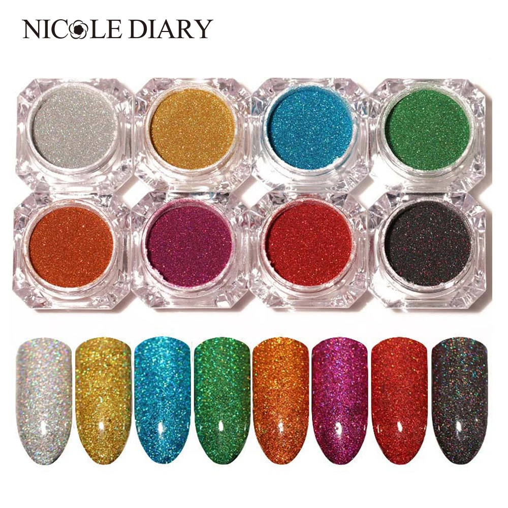 

Nail Glitter Neon Chameleon Mirror Powder Dust Nail Holographic Sugar Chrome Pigment Powder Nail Art Decoration