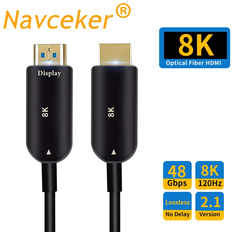 

2019 Real 48Gbps HDMI 2.1 Cable 8K HDMI 2.1 Optical Fiber Cable Dolby UHD 2.1 HDMI Cables 5M 10M 20M RGB 4:4:4 Cabo HDMI 2.1 4K