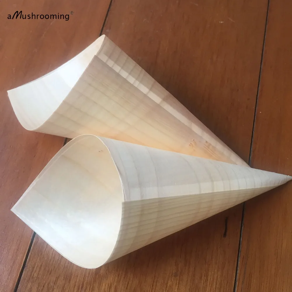 Buy 50 pieces Ice Cream Cone Holders Wooden Disposable