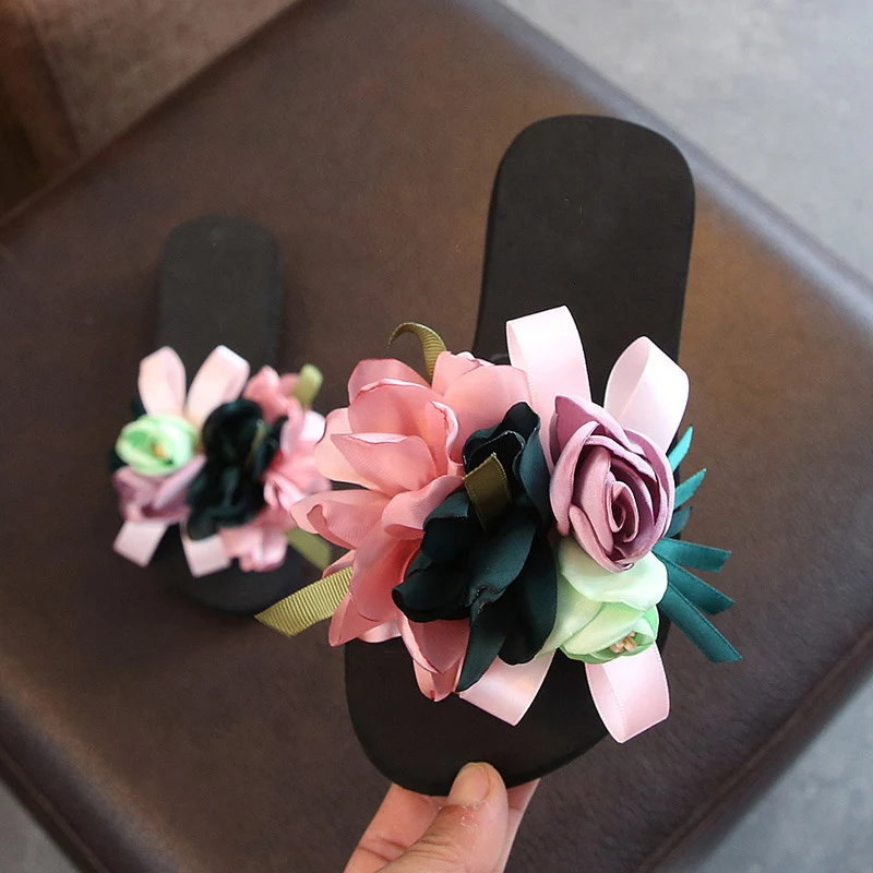 summer outside fashion new flat bottom lovely girls parent-child beach shoes female slippersFlip Flops luxury shoes women