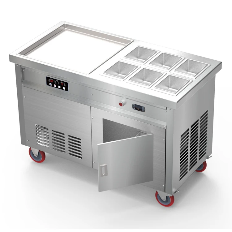 R410A Refrigerant thailand fried ice cream roll machine frying ice machine