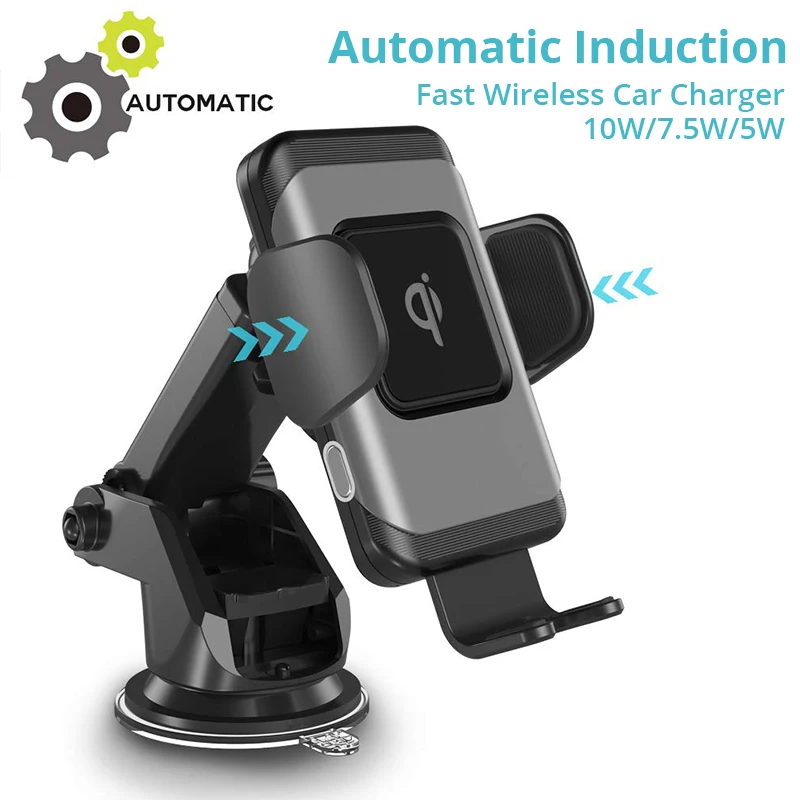 

BONOLA Automaitc Fast Wireless Car Charger for iPhoneXsMax/Xr/8 Robot Arm Car Wireless Charger for Samsung S10/S9 Huawei P30 pro