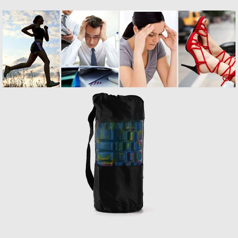 

Yoga Mesh Bag Adjustable Strap Drawstring Bags Carrier Gym Fitness Tool For Foam Roller Yoga Accessories
