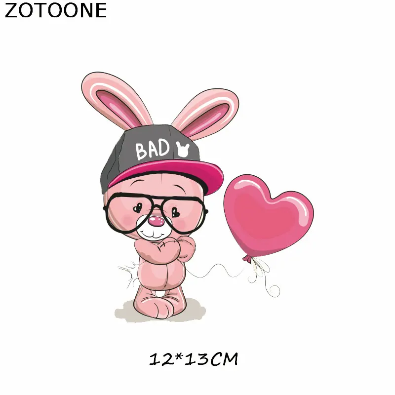 21 ZOTOONE железные милые нашивки в виде животных для детской одежды DIY Футболка аппликация теплопередача винил кошка собака нашивка единорога наклейки - Цвет: 21