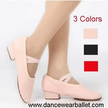 Распродажа; дешевые Текстильные балетки из парусины для занятий танцами на низком каблуке