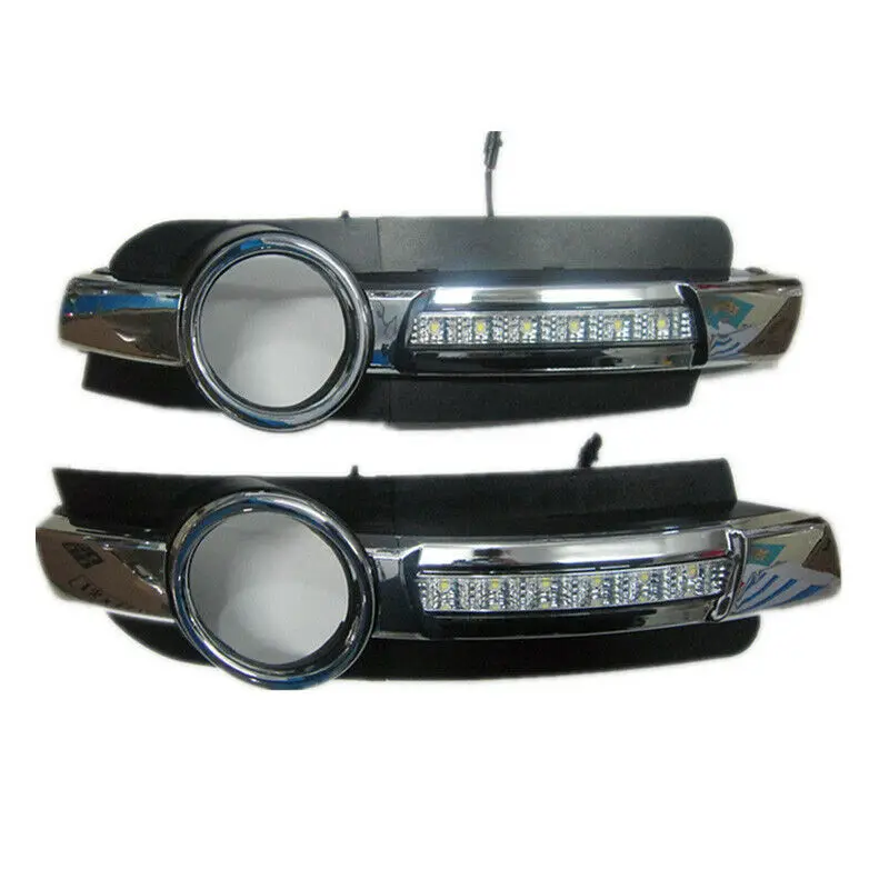 

2Pcs LED DRL Daytime Running Lights Fog light Driving Bumper Fit For Audi A6 C6 2005-2008
