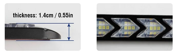 OKEEN 2 шт Водонепроницаемый Автомобильный светодиодный Переключающийся Светодиодный дневной фонарь DRL лампа динамический последовательный сигнал поворота дневные ходовые огни