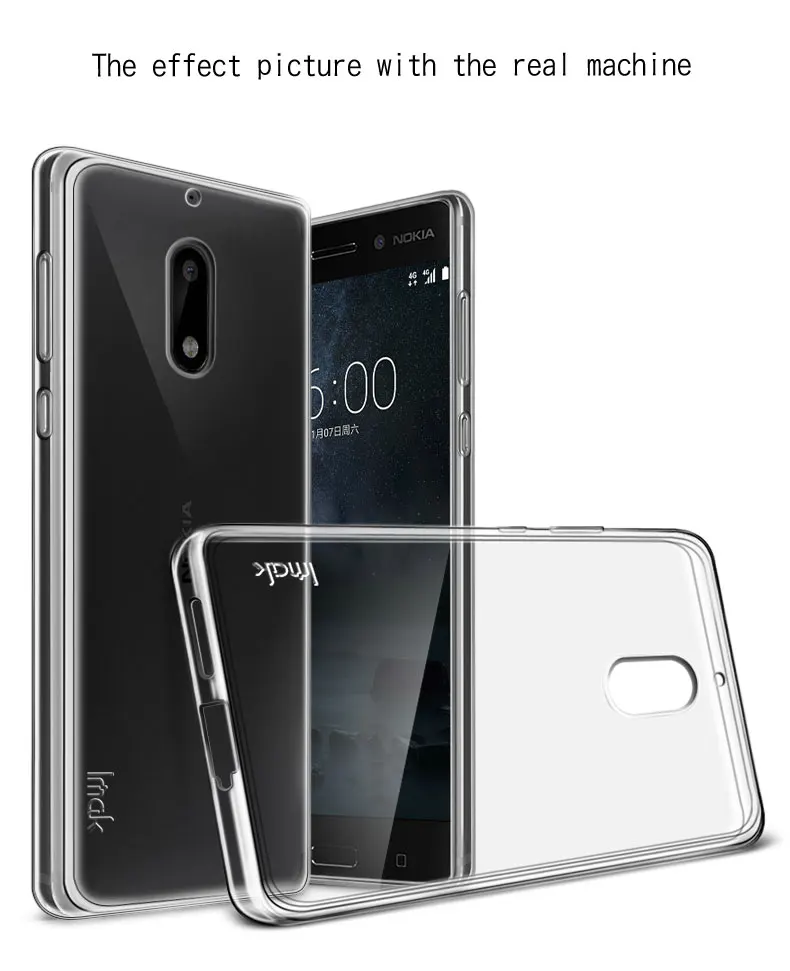 IMAK Ultra Thin Soft TPU Case For Nokia 6 Transparent Back Cover Skin for Nokia6 Silicone Cases  (7)