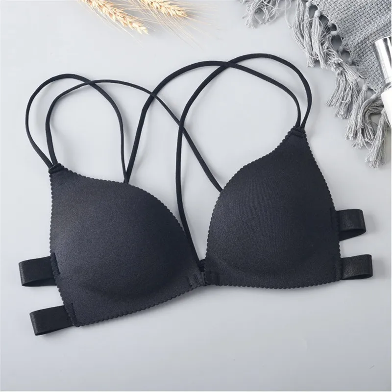 Brand New Front Closure Bralette Padded wire free Strappy