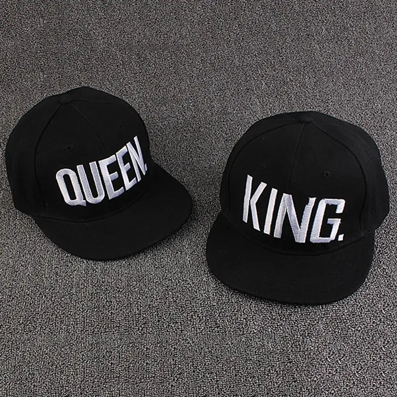 1 шт. король/королева с буквенным принтом Snapback кепки для влюбленных мужчин и