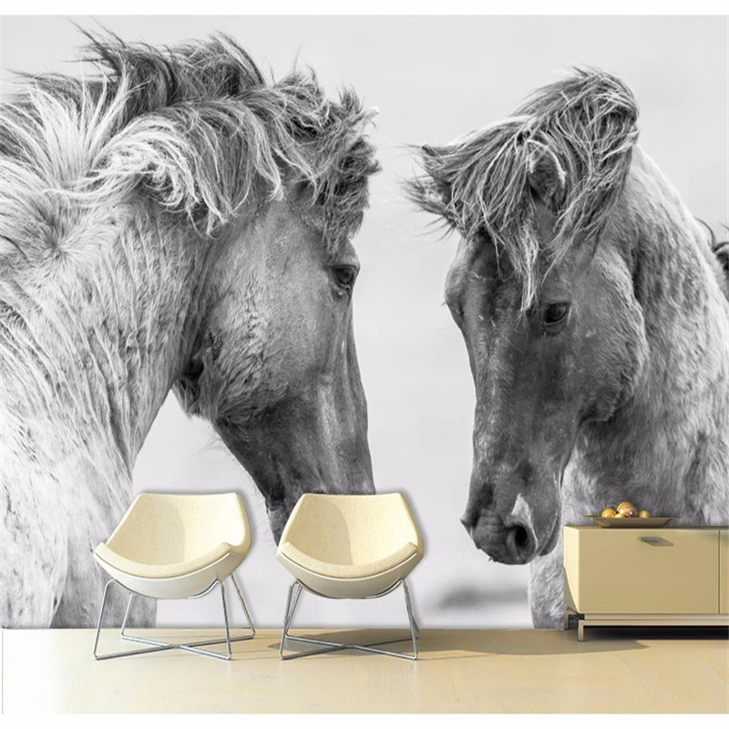 

beibehang photo wallpaper Galloping horse 3D stereoscopic large living room TV sofa backdrop bedroom mural wallpaper wall mural