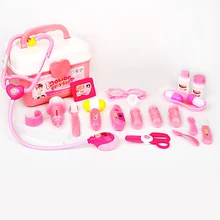 Детская моделирование чемодана стетоскоп медицинские устройства претендует игрушка «Доктор» Портативный аптечке Развивающая игра Ki
