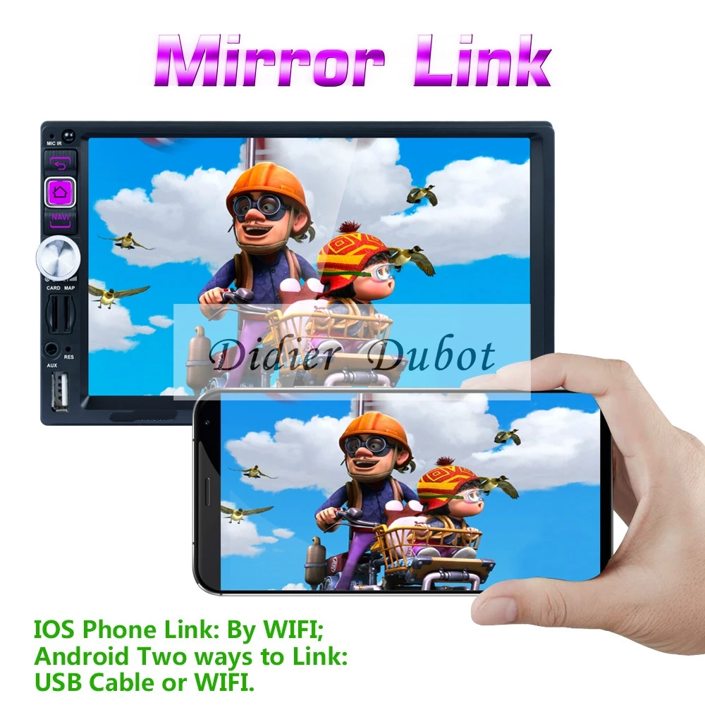 Sale Android 7.1.1 Car Stereo Audio Double Din, 6.2 Inch Digital LCD Monitor, Touchscreen, Wifi /CD/MP3/USB/SD AM/FM,Mirro link ,RDS 5