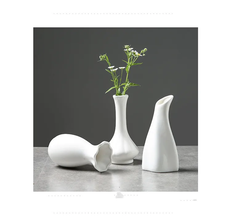 

1PC Ceramic Vase Chinese Arts And Crafts Decor Contracted Porcelain Flower Vase Creative Gift Household Decoration LF 200
