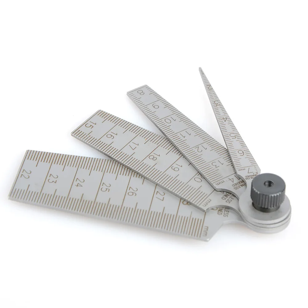 Hot 4 In 1 Metric Taper Gauge Aperture Scale Wedge Feeler For Drill