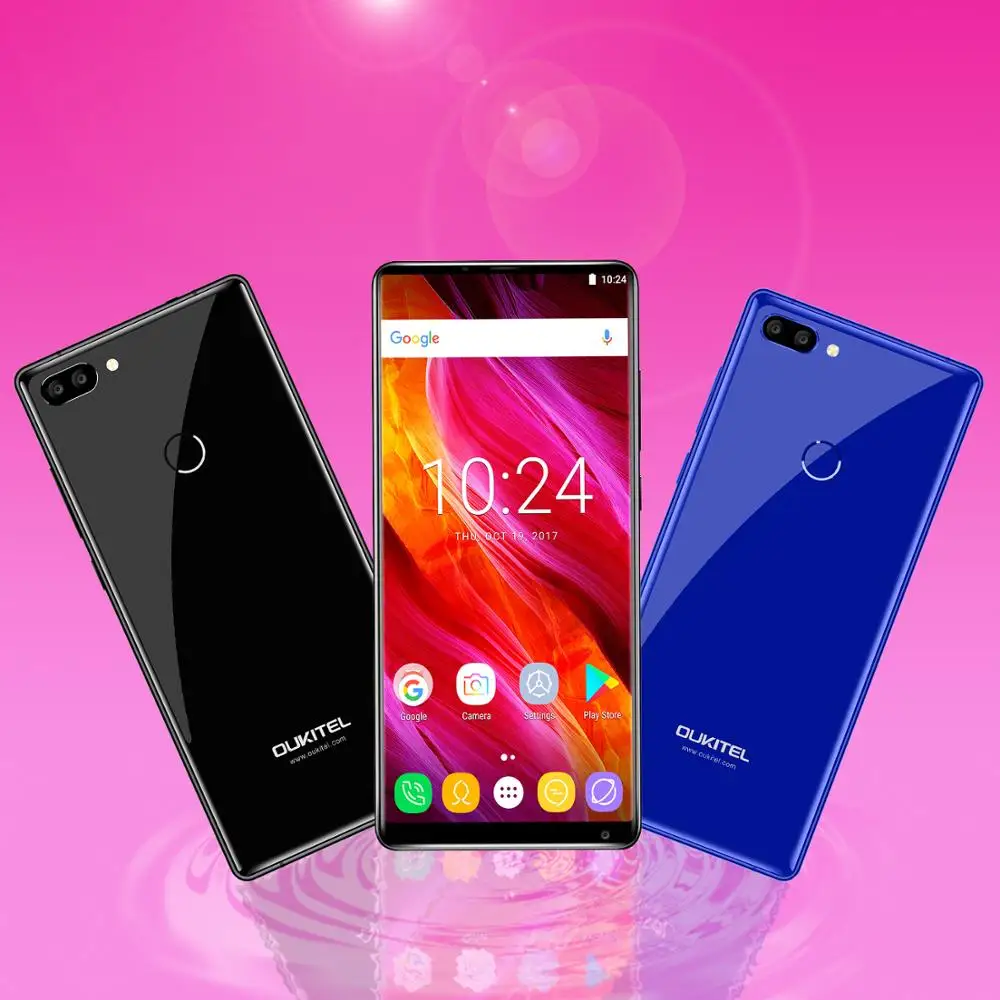 Смартфон Oukitel MIX 2 5 99 &quotс 18:9 экраном 4G Восьмиядерный процессор HelioP25 6 ГБ + 64 21 Мп 13 МП