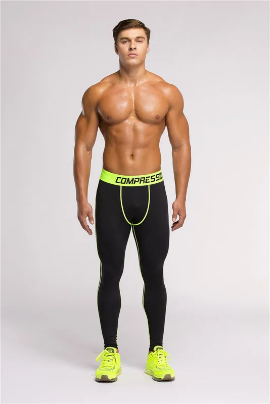 Мужские компрессионные штаны для бега, спортивные штаны для бега, трико для баскетбола, спортзала, длинные штаны для фитнеса, обтягивающие леггинсы, брюки - Цвет: 1