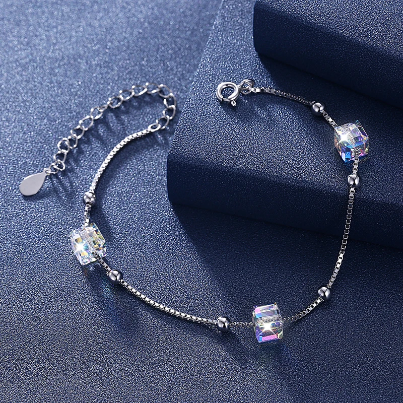 Женские серьги подвески с кристаллами SWAROVSKI серебро 925 пробы|Гибкие и жесткие