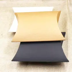 ZerongE ювелирные изделия подарочная коробка в форме подушечки черный/коричневый/белый цветной картон Подарочная коробка 20 штук в партии для