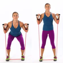 Прочный тренировочный канат многофункциональное оборудование для растяжения резиновая трубка пять цветов сопротивления повязки