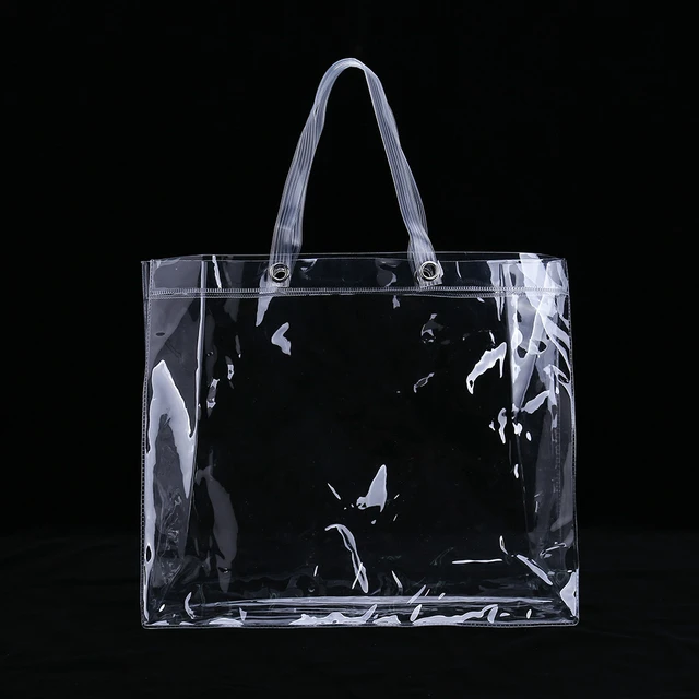 35 Length X 30 Height X 10 Depth Cm Clear Tote Plastic Pvc Vinyl Bag  Available For Custom - Shopping Bags - AliExpress