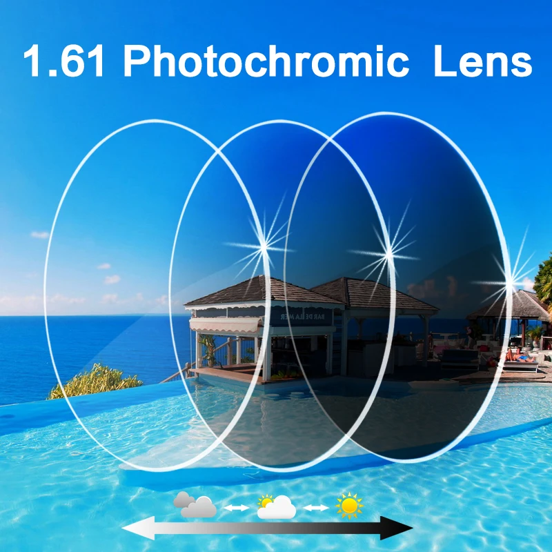 Coating Photochromic Lenses 1.61 High Index Single Vision Aspheric