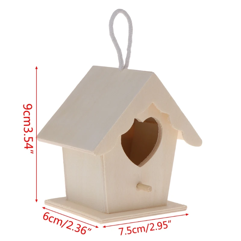 Креативный в форме сердца DIY деревянный дом, птичье гнездо дом длиннохвостый попугай подвесной