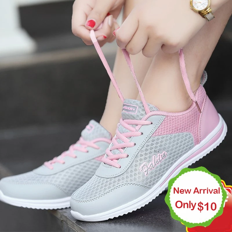 

Straight summer white sneakers basket women's ultra light vulcanized shoes female mesh sports women's casual shoes