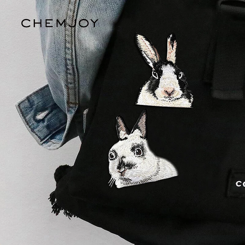 

Cute Rabbit Embroidery Patch for Clothes Ironing on Animal Patch Sewing Applique for Jacket Jeans Shoes Backpack Sticker Badges