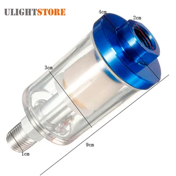 

1/4 Inch Sprayer Air Line Mini Filter Water Trap Clear Painting Moisture for Paintwork Spray Guns Tools