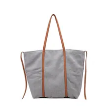 Новая сумка Холщовая Сумка из хлопка и льна, модные простые большого объема в стиле ретро, Холщовая Сумка на плечо bolsos mujerNB213