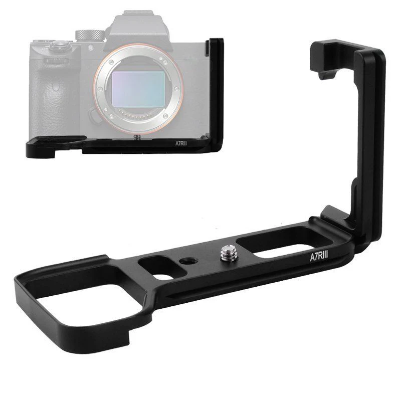 

QR L Quick release Plate Bracket Vertical Shoot Hand Grip Base Holder for Sony A7RIII A7III A9 Aluminum RRS standard Quickly